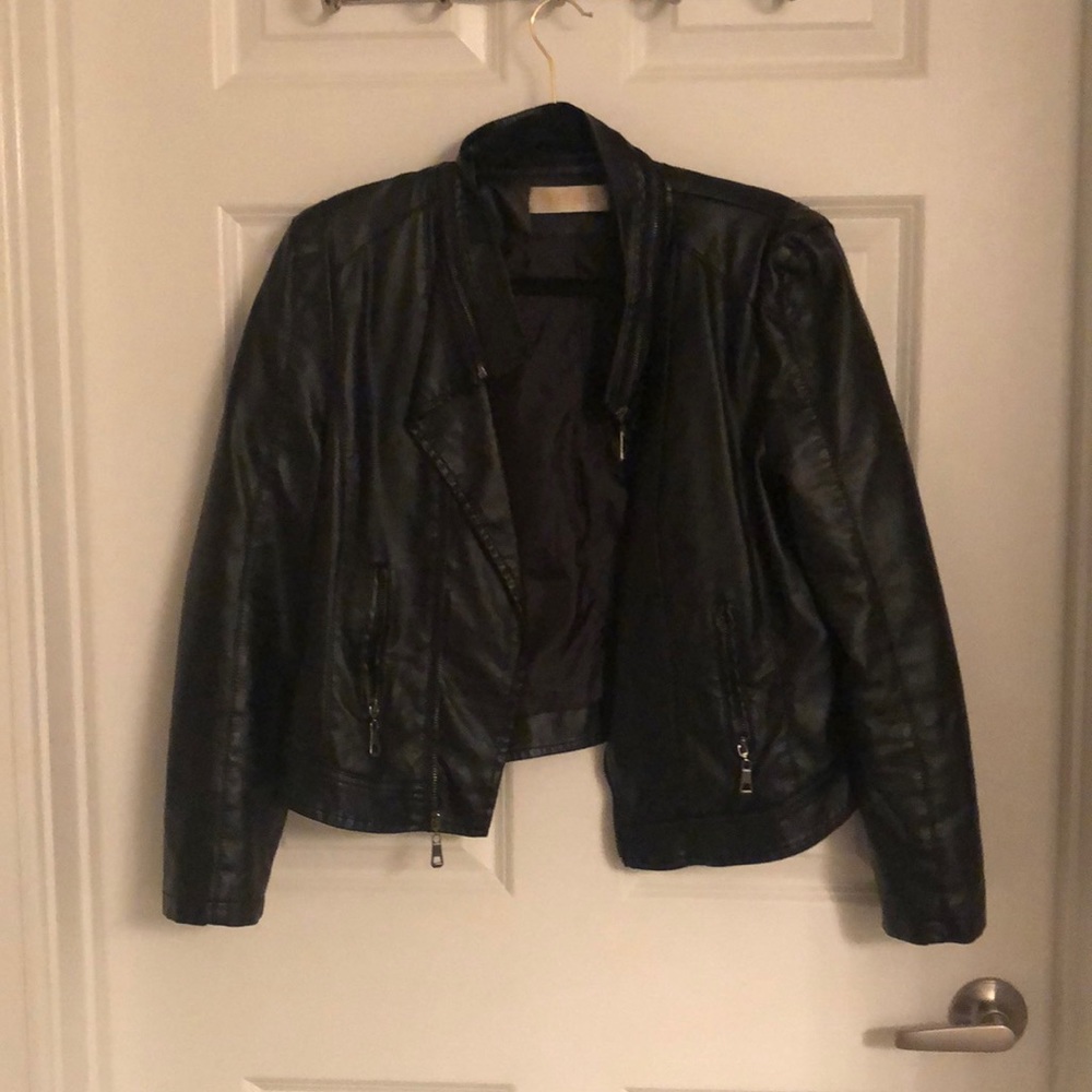 Black leather jacket